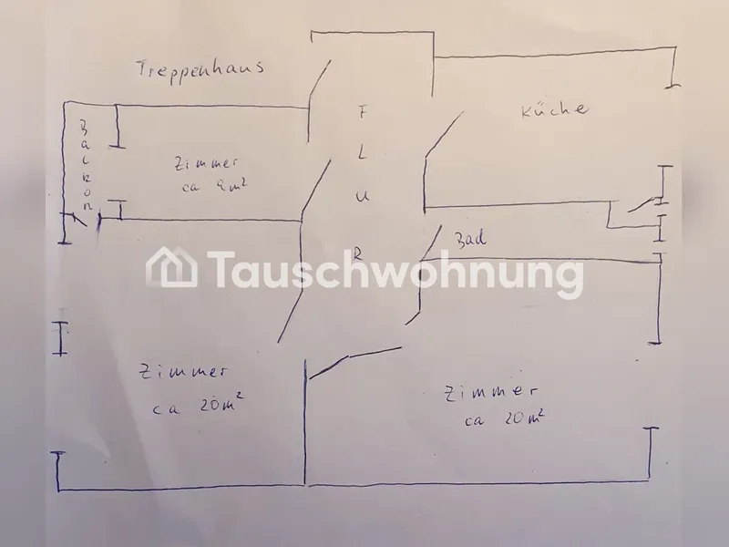 Tauschwohnung: 3 Zimmer, Balkon, ruhig, Altbau, gg. 2-3 Zi — photo 1